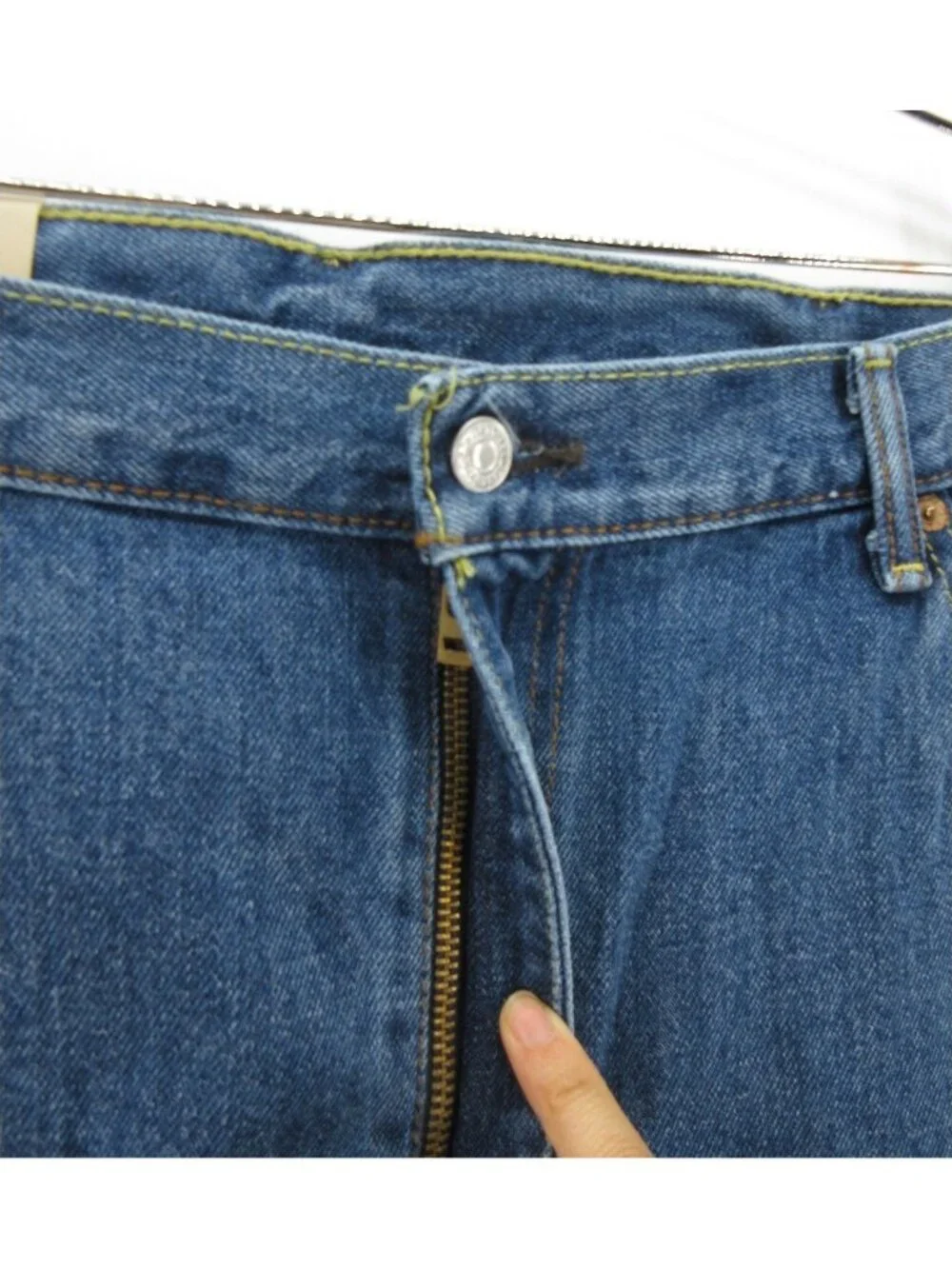 Levis 505 Jeans 44X34 Regular Fit Straight Leg Red Tab Denim Pants NEW